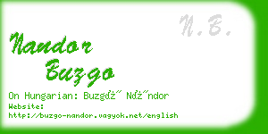 nandor buzgo business card